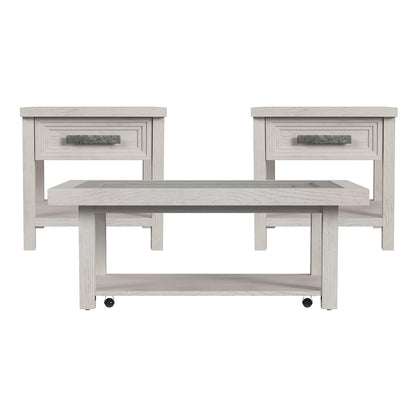 Picket House Furnishings - Rhiannon  3PC Occasional Table Set in Antique White-Coffee Table & Two End Table - T-11600-7-3PC view 1