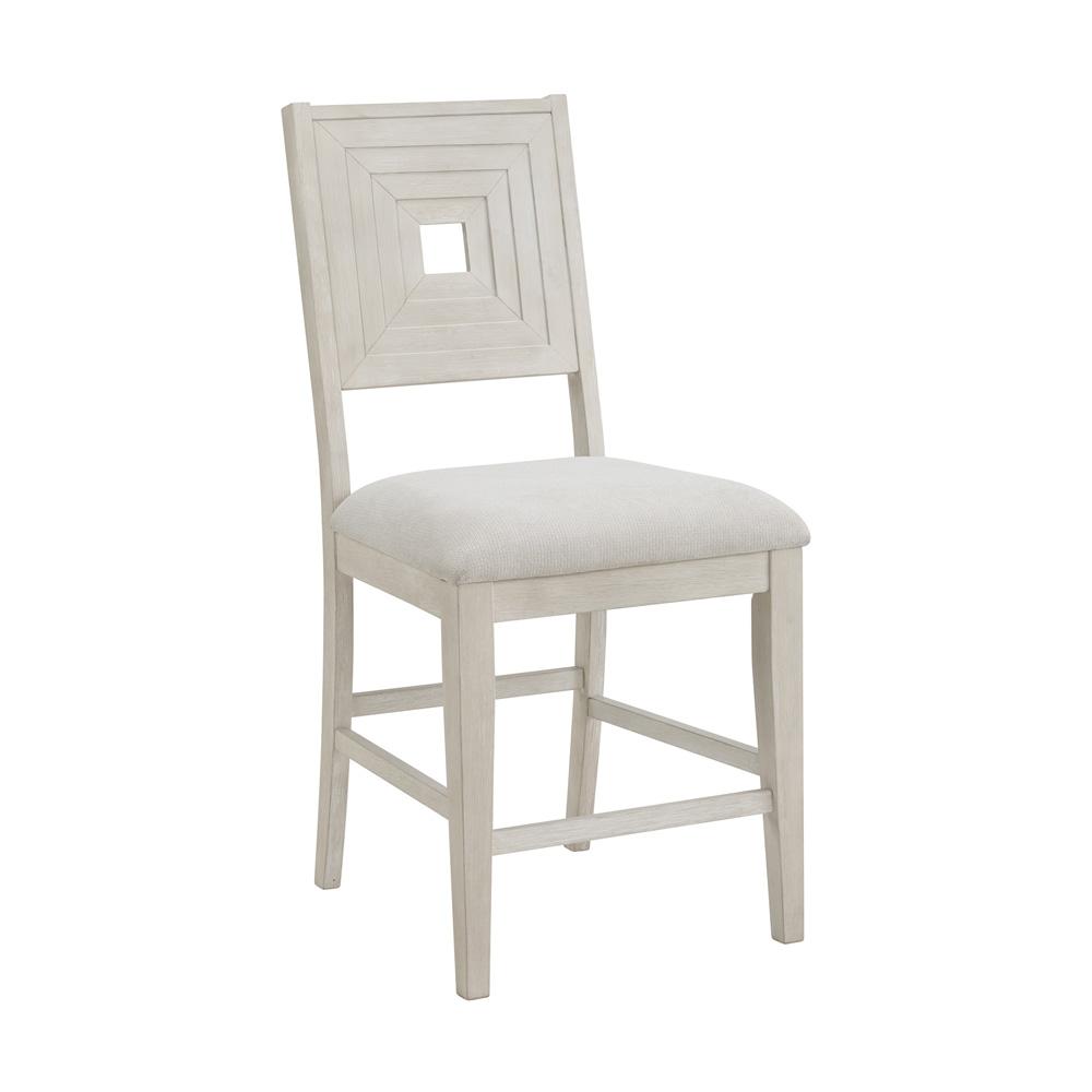 Picket House Furnishings -  Rhiannon  5PC Square Counter Height Dining Set in Antique White-Table and Four Chairs - D-11600-7-SCT-5PC veiw 3