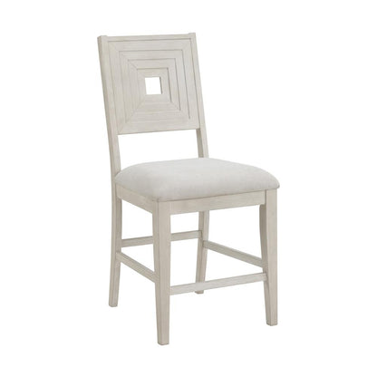 Picket House Furnishings -  Rhiannon  5PC Square Counter Height Dining Set in Antique White-Table and Four Chairs - D-11600-7-SCT-5PC veiw 3