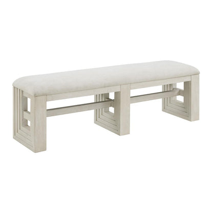 Picket House Furnishings -  Rhiannon 6PC Standard Height Dining Set in Antique White-Table, Four Chairs & Bench - D-11600-7-DT-6PC veiw 4