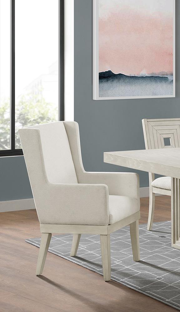 Picket House Furnishings -  Rhiannon Dining Arm Chair in Antique White (2 Per Carton) - D-11600-7-AC veiw 4