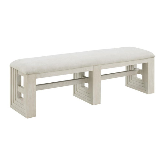 Picket House Furnishings -  Rhiannon Dining Bench in Antique White - D-11600-7-BN veiw 1