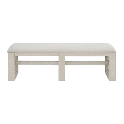 Picket House Furnishings -  Rhiannon Dining Bench in Antique White - D-11600-7-BN veiw 2