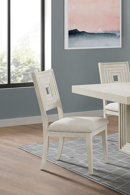 Picket House Furnishings -  Rhiannon Dining Side Chair in Antique White (2 Per Carton) - D-11600-7-SC veiw 4