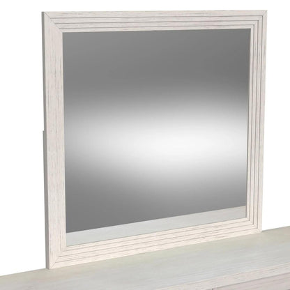 Picket House Furnishings - Rhiannon Dresser and Mirror Set in Antique White - B-11600-7-DRMR veiw 4