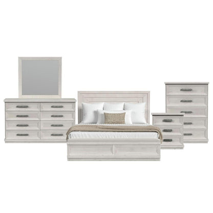 Picket House Furnishings - Rhiannon King Storage 5PC Bedroom Set in Antique White - B-11600-7-KSB-5PC veiw 1