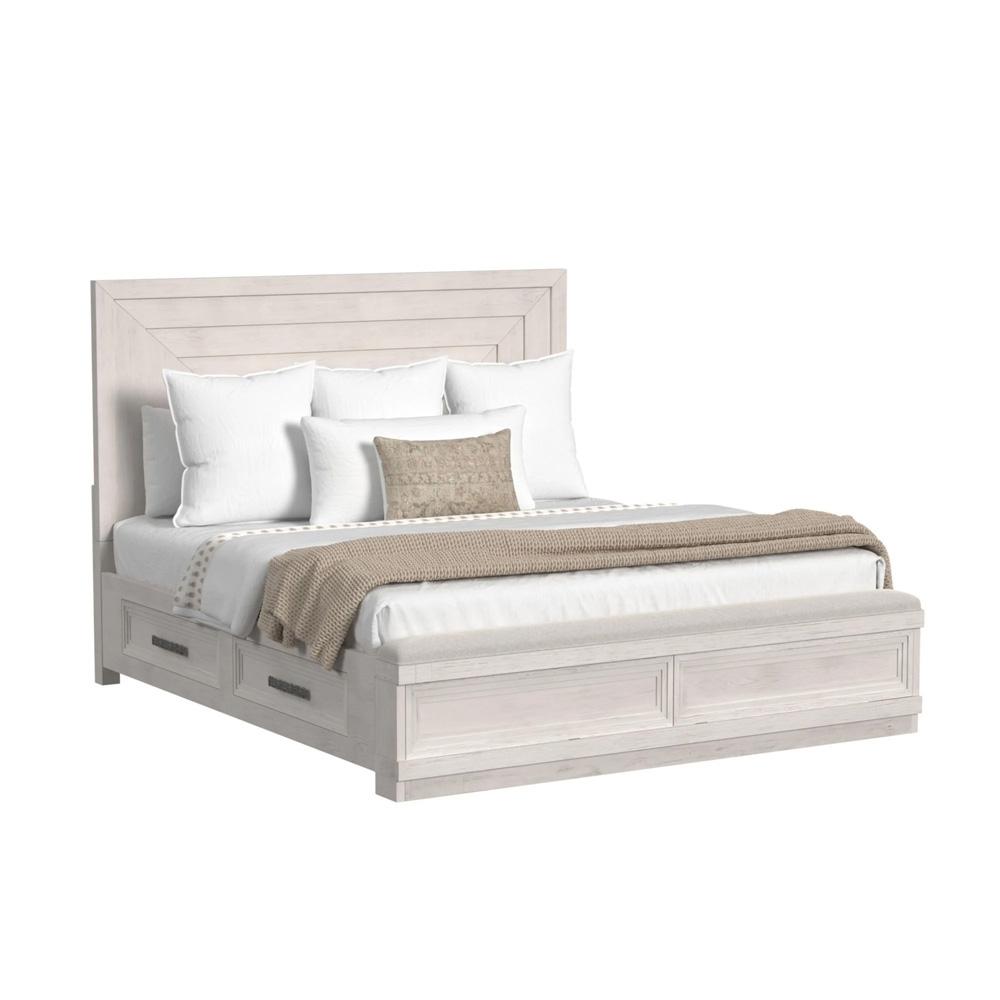 Picket House Furnishings - Rhiannon King Storage 5PC Bedroom Set in Antique White - B-11600-7-KSB-5PC veiw 2