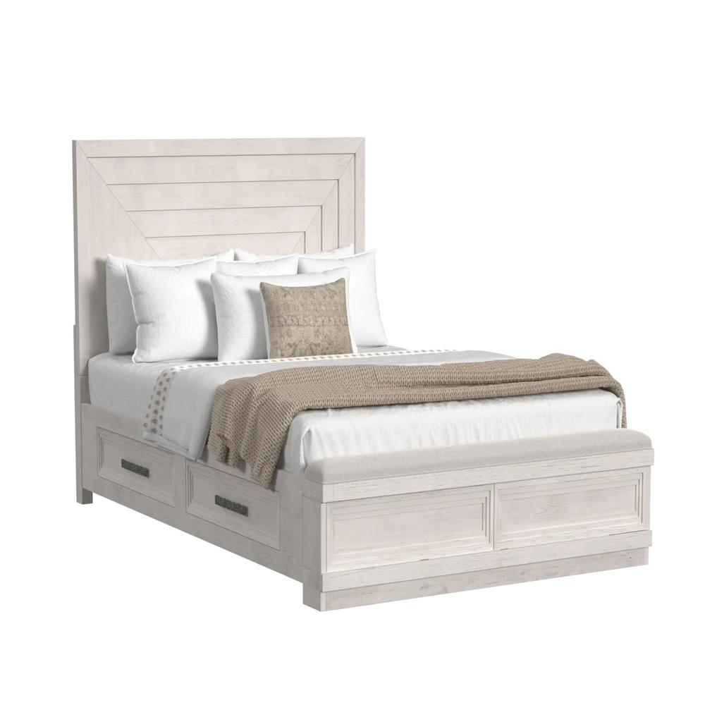 Picket House Furnishings - Rhiannon Queen Storage Bed in Antique White - B-11600-7-QSB veiw 1