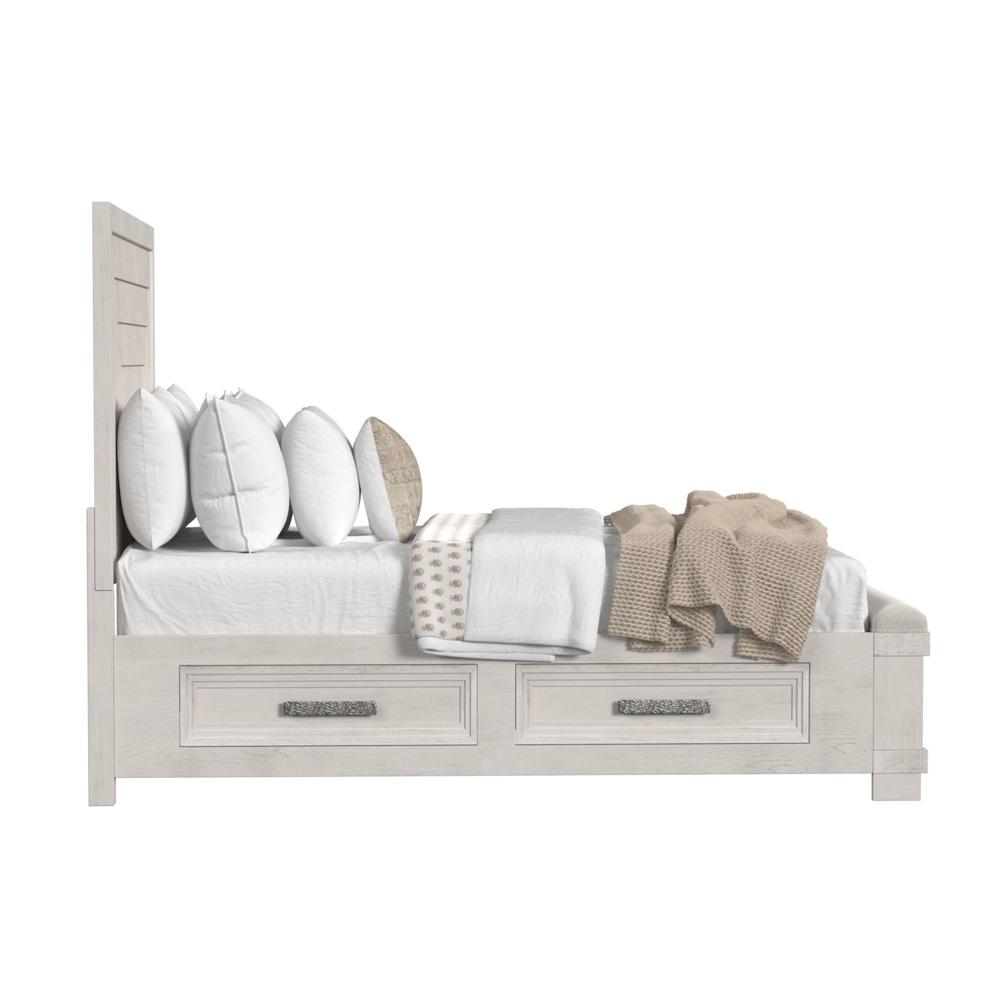 Picket House Furnishings - Rhiannon Queen Storage Bed in Antique White - B-11600-7-QSB veiw 2
