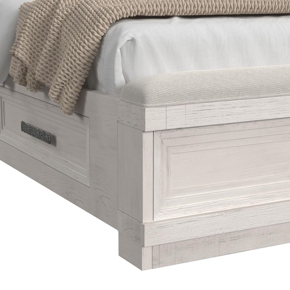 Picket House Furnishings - Rhiannon Queen Storage Bed in Antique White - B-11600-7-QSB veiw 3
