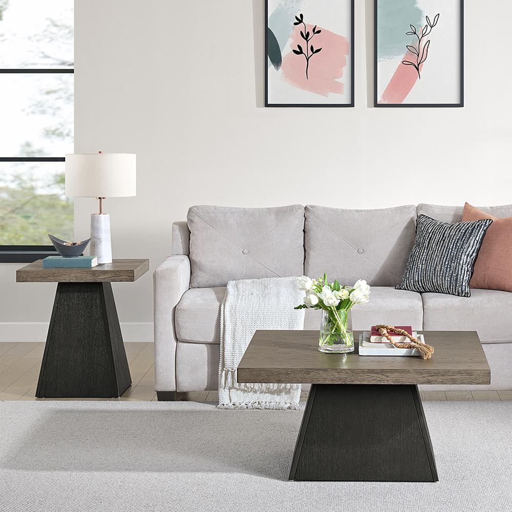 Picket House Furnishings - Rizzo 2PC Occasional Table Set in Grey and Dark Espresso-Coffee Table & End Table - T-7570-5-2PC veiw 4