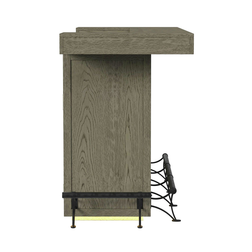Picket House Furnishings - Rizzo Bar Table with Light in Grey and Dark Espresso - DA-7570-5-BT view 3