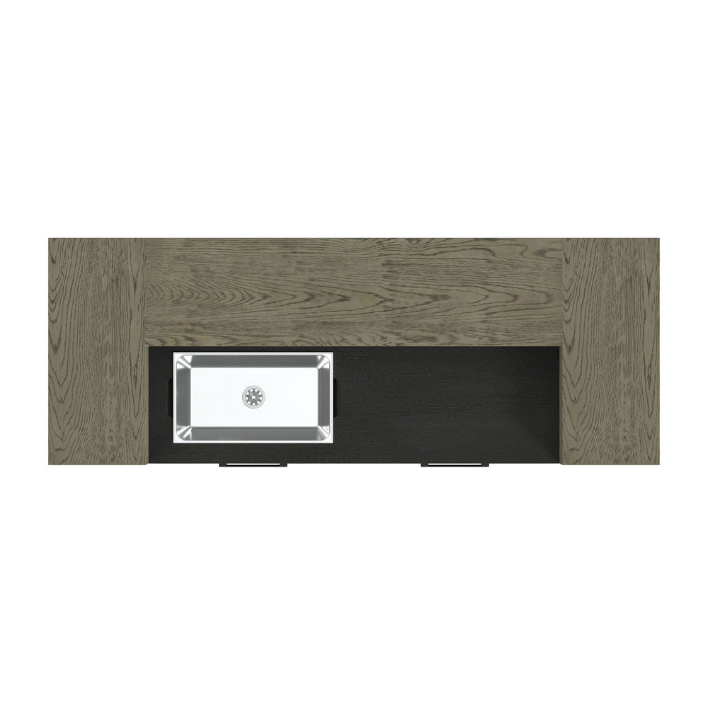 Picket House Furnishings - Rizzo Bar Table with Light in Grey and Dark Espresso - DA-7570-5-BT view 5