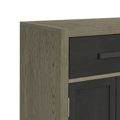 Picket House Furnishings - Rizzo Buffet and Hutch with Light in Grey and Dark Espresso - DA-7570-5-BFHT view 4
