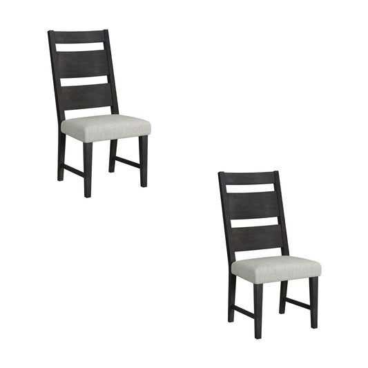 Picket House Furnishings - Rizzo Wood Back Dining Side Chair with Beige Linen in Dark Espresso (Set of 2) - D-7570-5-SC3 view 1