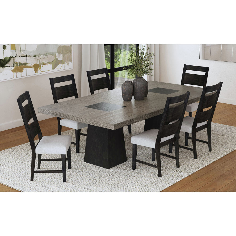 Picket House Furnishings - Rizzo Wood Back Dining Side Chair with Beige Linen in Dark Espresso (Set of 2) - D-7570-5-SC3 view 3