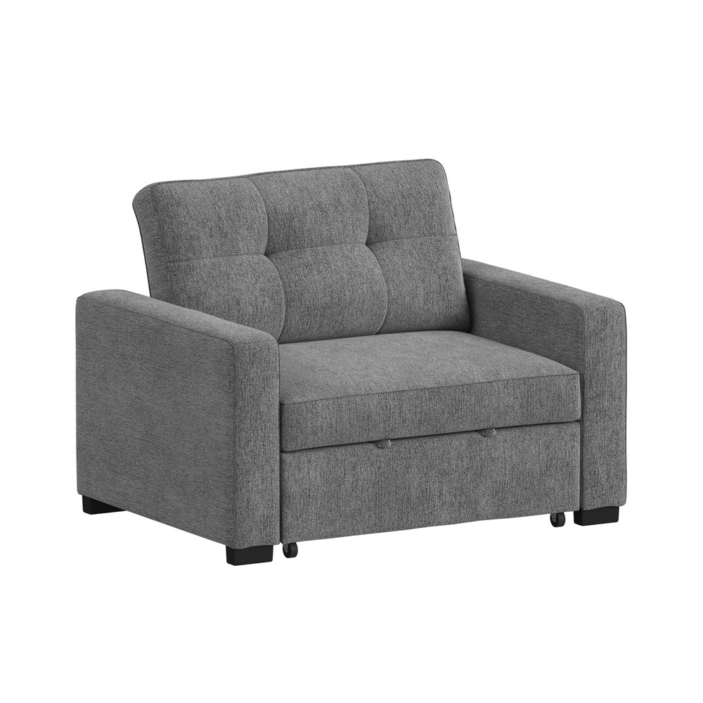 Picket House Furnishings - Romar Klicklak Chair W/Pull Out Bed in Clementine Grey - U-20360-12202-102 view 1