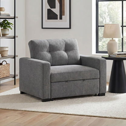 Picket House Furnishings - Romar Klicklak Chair W/Pull Out Bed in Clementine Grey - U-20360-12202-102 view 8