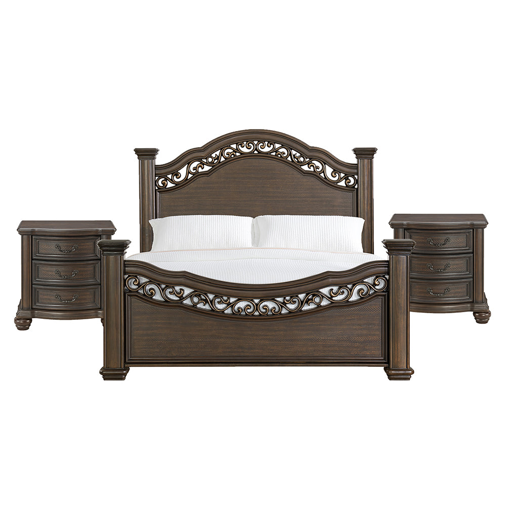 Picket House Furnishings - Rosalinda King 3PC Bedroom Set in Mahogany - B-13070-5-KB-NS2 view 1