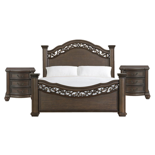 Picket House Furnishings - Rosalinda King 3PC Bedroom Set in Mahogany - B-13070-5-KB-NS2 view 1