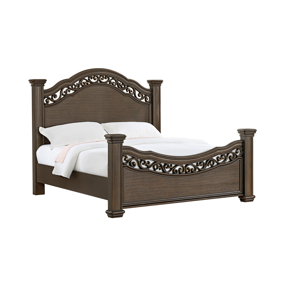 Picket House Furnishings - Rosalinda King 4PC Bedroom Set in Mahogany - B-13070-5-KB-NSCH view 4