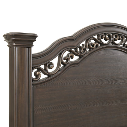 Picket House Furnishings - Rosalinda King 4PC Bedroom Set in Mahogany - B-13070-5-KB-NSCH view 5