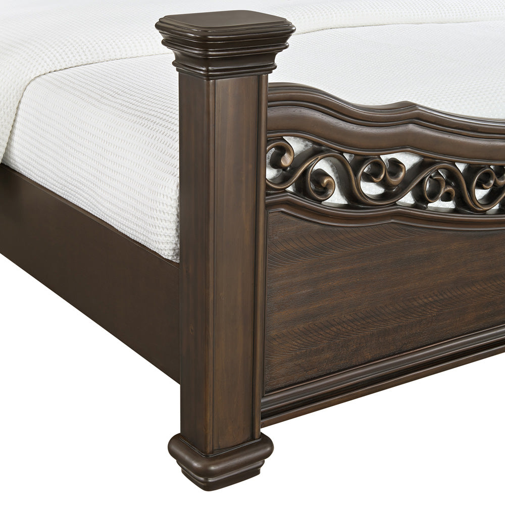 Picket House Furnishings - Rosalinda King 4PC Bedroom Set in Mahogany - B-13070-5-KB-NSCH view 6