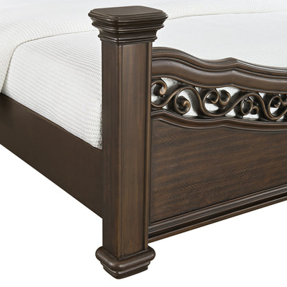 Picket House Furnishings - Rosalinda King 4PC Bedroom Set in Mahogany - B-13070-5-KB-NSCH view 6