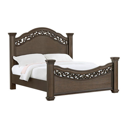 Picket House Furnishings - Rosalinda King Panel Bed in Mahogany - B-13070-5-KB veiw 1