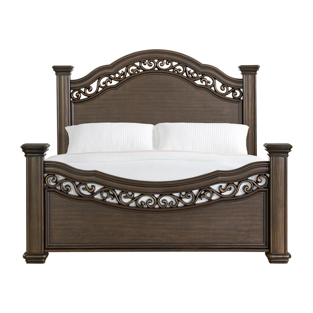 Picket House Furnishings - Rosalinda King Panel Bed in Mahogany - B-13070-5-KB veiw 2