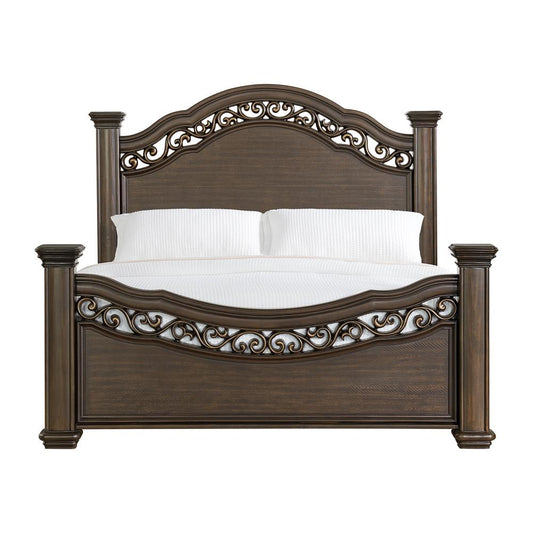 Picket House Furnishings - Rosalinda King Panel Bed in Mahogany - B-13070-5-KB veiw 2
