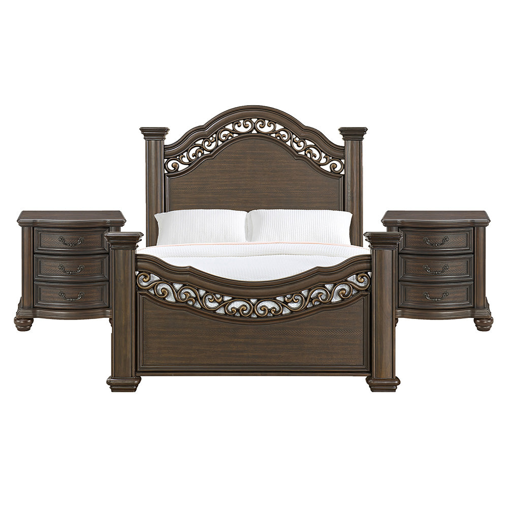 Picket House Furnishings - Rosalinda Queen 3PC Bedroom Set in Mahogany - B-13070-5-QB-NS2 view 1