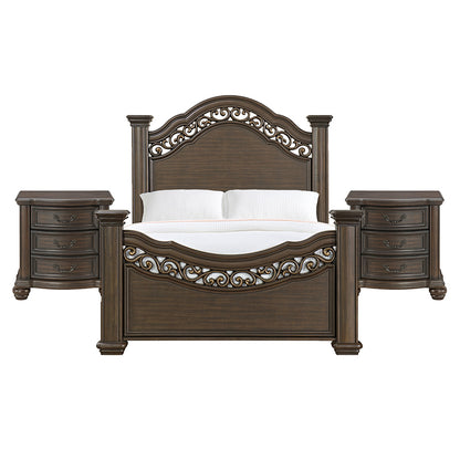 Picket House Furnishings - Rosalinda Queen 3PC Bedroom Set in Mahogany - B-13070-5-QB-NS2 view 1