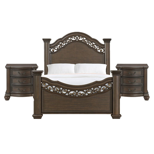 Picket House Furnishings - Rosalinda Queen 3PC Bedroom Set in Mahogany - B-13070-5-QB-NS2 view 1