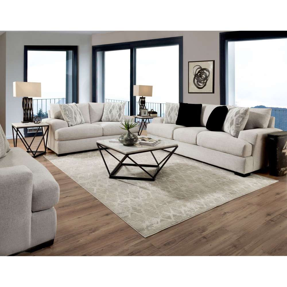 Picket House Furnishings - Rowan Sofa in Fentasy Silver with 4 Pillows - U.9010T veiw 2