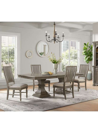 Picket House Furnishings - Royale 5PC Standard Height Dining Set in Grey-Rectangular Table and Four Chairs - D-10315-3-DT-5PC veiw 2