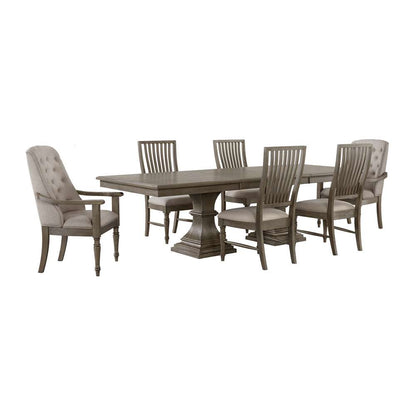 Picket House Furnishings - Royale 7PC Standard Height Dining Set in Grey-Rectangular Table, Four Chairs and Two Arm Chairs - D-10315-3-DTAC-7PC veiw 1