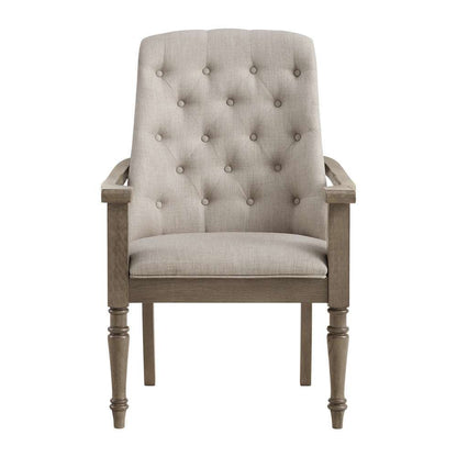 Picket House Furnishings - Royale Dining Arm Chair with Taupe Fabric in Grey - D-10315-3-AC veiw 1