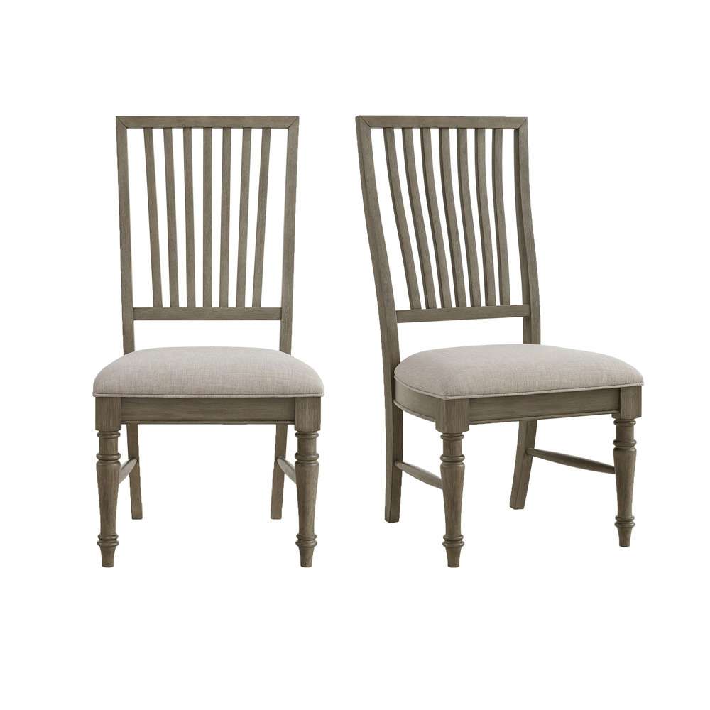 Picket House Furnishings - Royale Dining Side Chair with Taupe Fabric in Grey (Set of 2) - D-10315-3-SC veiw 1