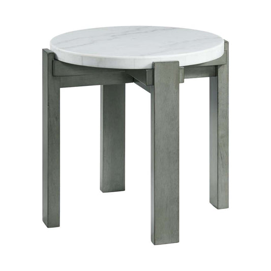 Picket House Furnishings - Rysa Round End Table in Grey - T-17820-ET veiw 1
