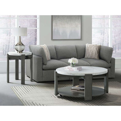 Picket House Furnishings - Rysa Round End Table in Grey - T-17820-ET veiw 3