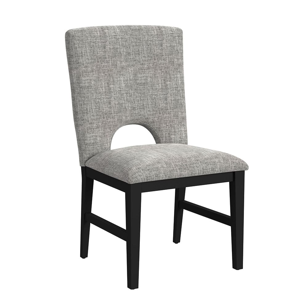 Picket House Furnishings -  Salem 5PC Standard Height Dining Set in Black-Round Table with Glass Top and Four Chairs - D-17380-8-DT3-5PC view 3