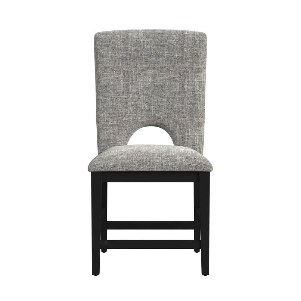 Picket House Furnishings -  Salem Counter Side Chair with Grey Fabric in Black Set of 2 - D-17380-8-CSC view 3