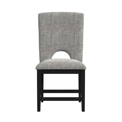 Picket House Furnishings -  Salem Counter Side Chair with Grey Fabric in Black Set of 2 - D-17380-8-CSC view 3