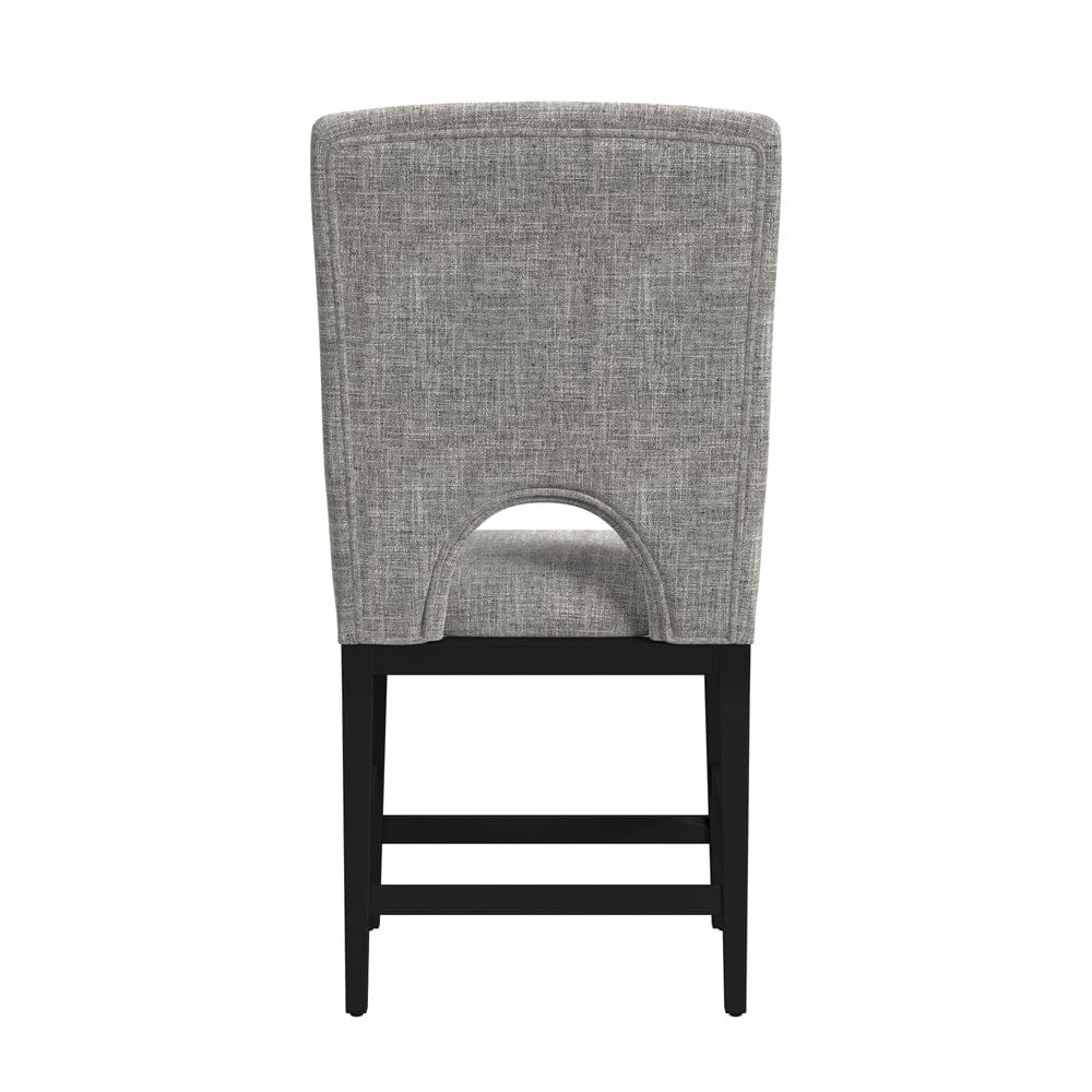 Picket House Furnishings -  Salem Counter Side Chair with Grey Fabric in Black Set of 2 - D-17380-8-CSC view 4