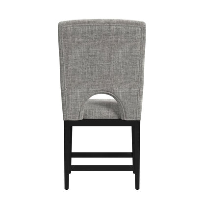 Picket House Furnishings -  Salem Counter Side Chair with Grey Fabric in Black Set of 2 - D-17380-8-CSC view 4