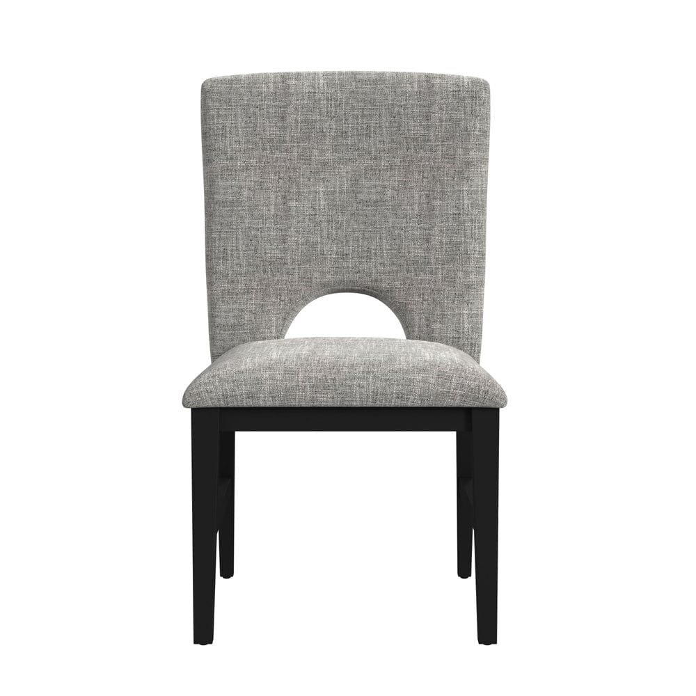 Picket House Furnishings -  Salem Dining Side Chair with Grey Fabric in Black Set of 2 - D-17380-8-SC view 3