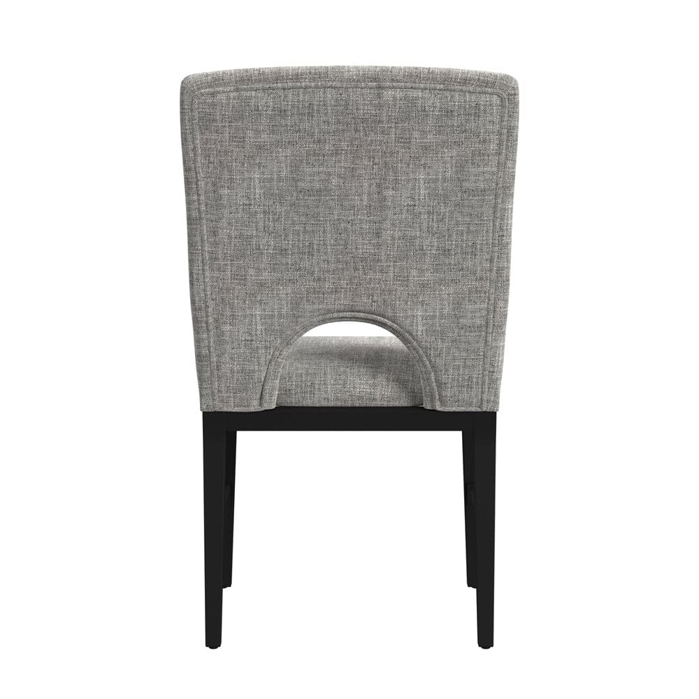 Picket House Furnishings -  Salem Dining Side Chair with Grey Fabric in Black Set of 2 - D-17380-8-SC view 4