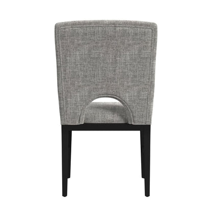 Picket House Furnishings -  Salem Dining Side Chair with Grey Fabric in Black Set of 2 - D-17380-8-SC view 4