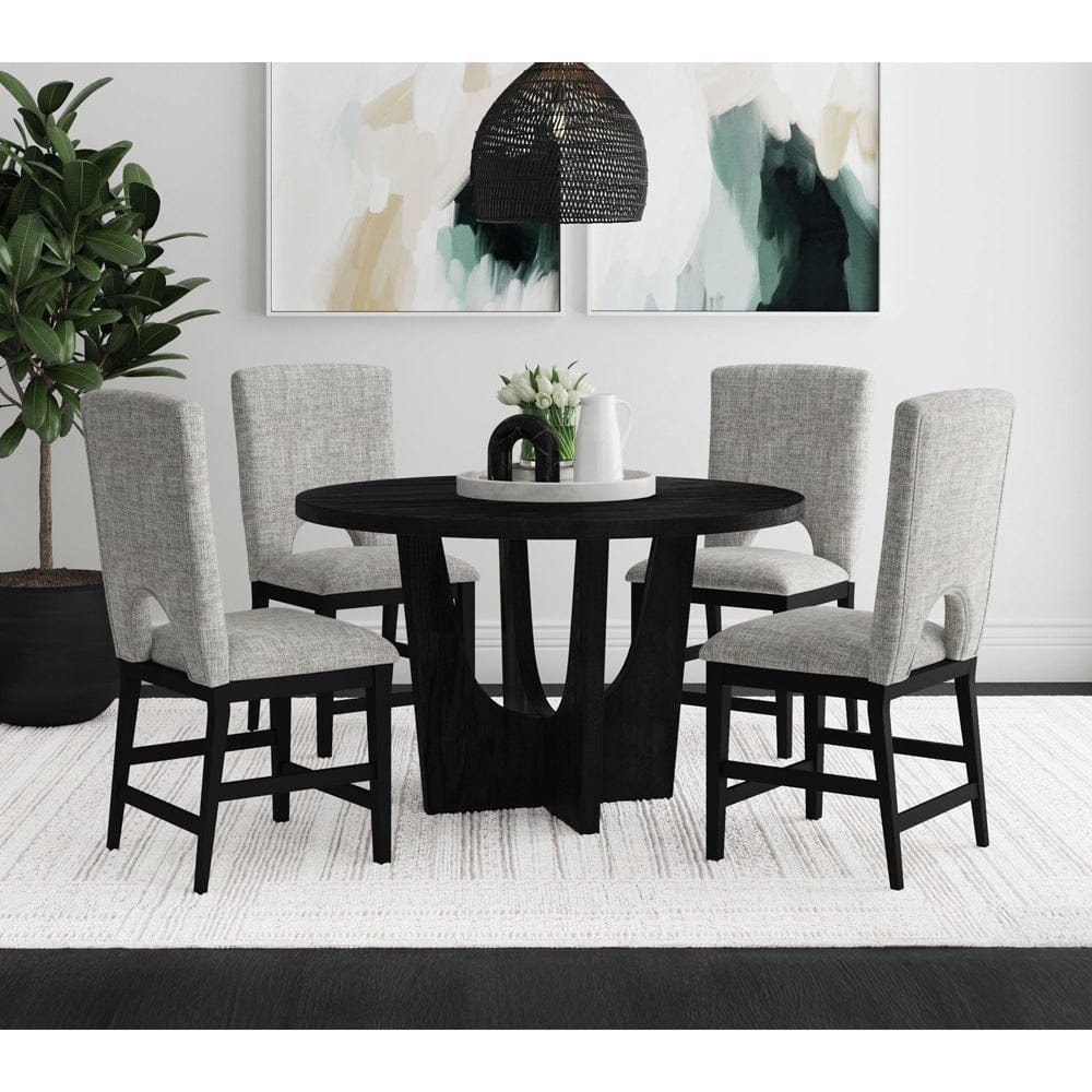 Picket House Furnishings -  Salem Round Counter Table with Black Wood Top in Black - D-17380-8-CT1 view 3